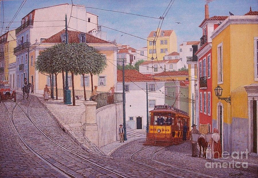 900x622 Saint Tome Square Lisbon - Lisbon Painting