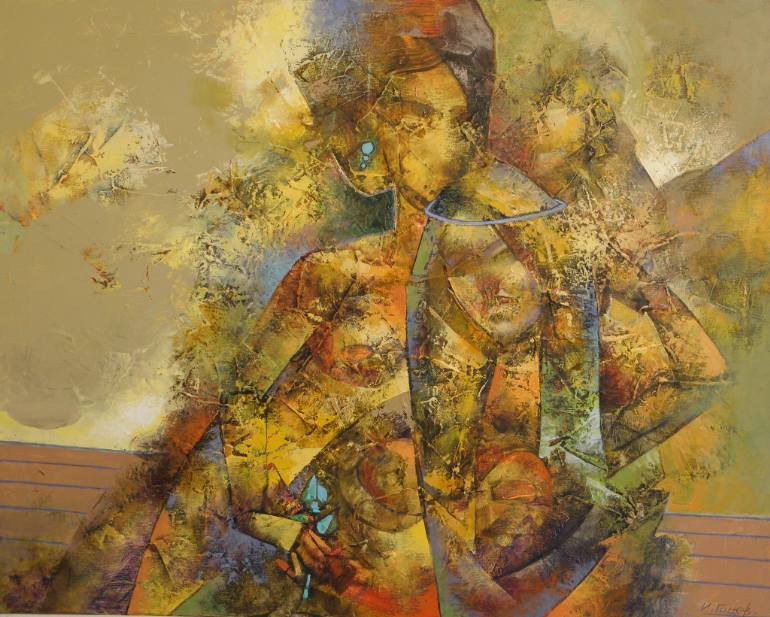 770x617 Saatchi Art Listening To The Birds Painting By Ivan Gotsev - Listening Painting