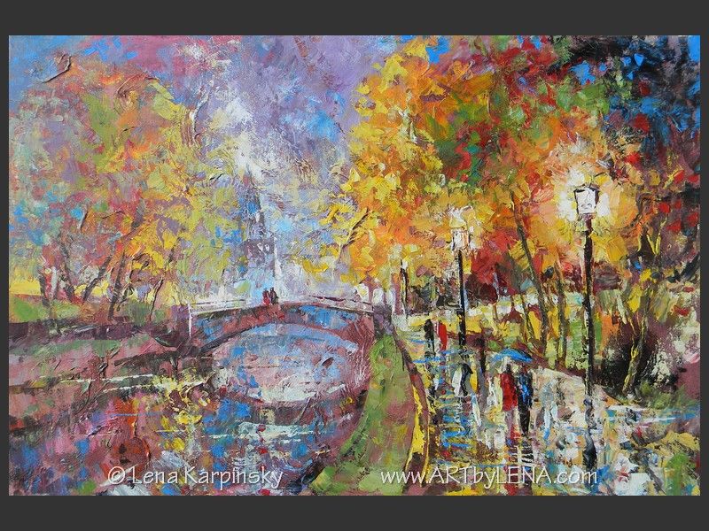 800x600 Lanterns Lit Art By Lena - Lit Painting