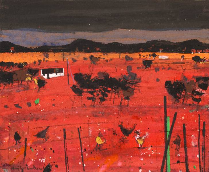 728x600 Red Field, Skye - Litho Painting