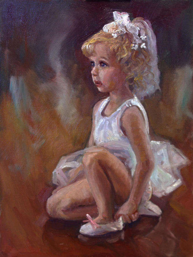 675x900 Little Ballerina Painting By Nora Sallows - Little Ballerina Painting