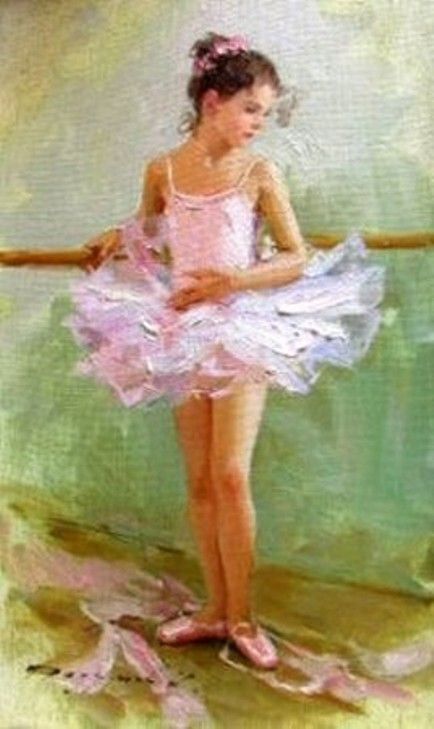 434x729 Pin By Cristina On Razumov Art - Little Ballerina Painting
