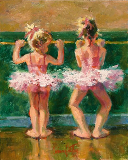 541x675 Corinne Hartley Cards - Little Ballerina Painting