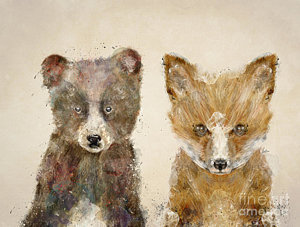 300x227 Baby Bear Paintings Fine Art America - Little Bear Painting