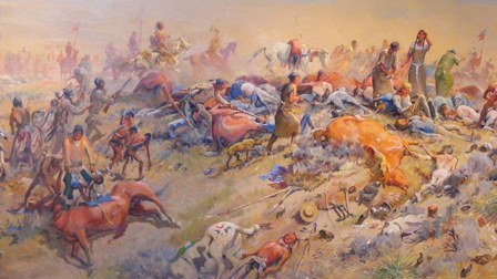 448x252 Battle Of The Little Bighorn - Little Bighorn Painting