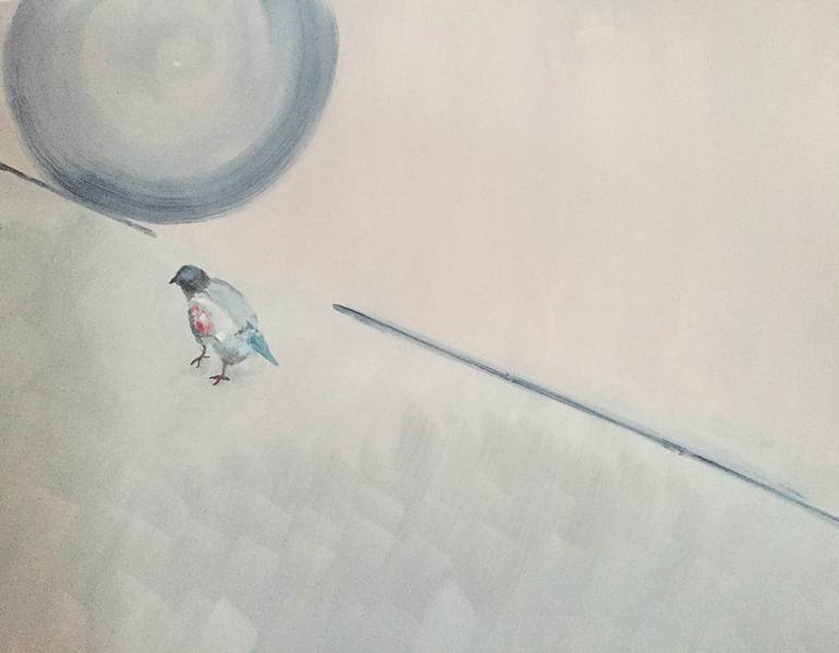 770x599 Saatchi Art Little Bird Painting By Eva Wolfram Ertl - Little Bird Painting