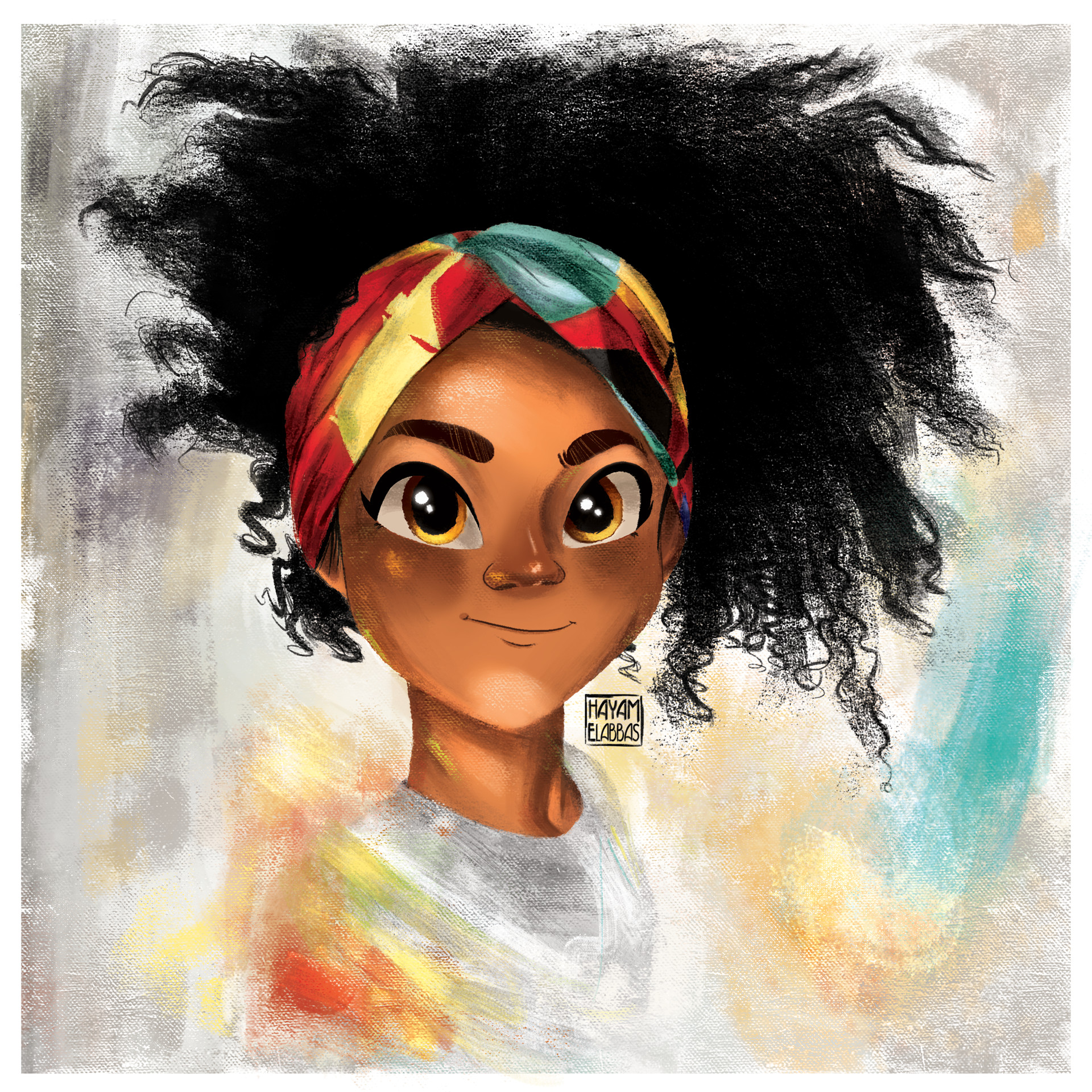 Little Black Girl Painting at PaintingValley.com | Explore collection ...