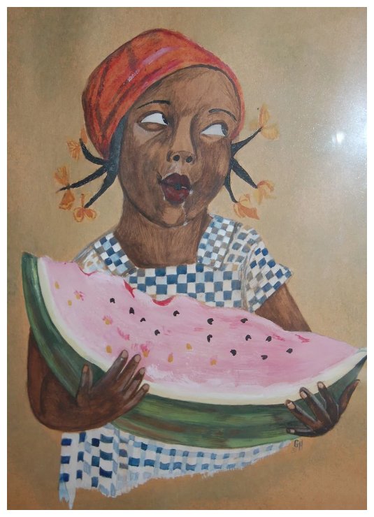 535x740 Circa 1931 Artist Signed - Little Black Girl Painting