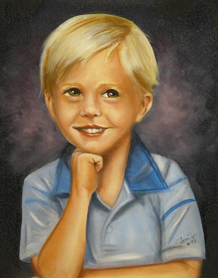 707x900 Little Boy Blue Painting By Joni Mcpherson - Little Boy Blue Painting