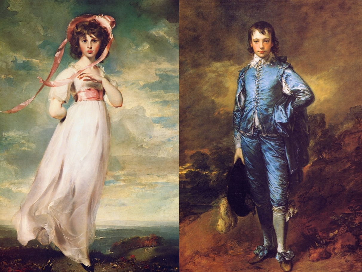 1212x912 Pinkie And Blue Boy - Little Boy Blue Painting