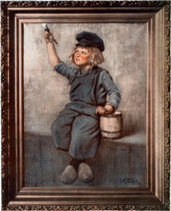 553x682 His Artwork - Little Boy Painting
