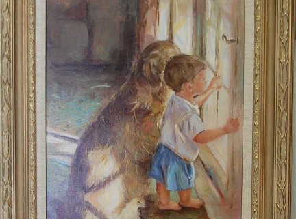 432x321 Second Chance Pet Adoptions Juliet Barrus Dog And His Little - Little Boy Painting