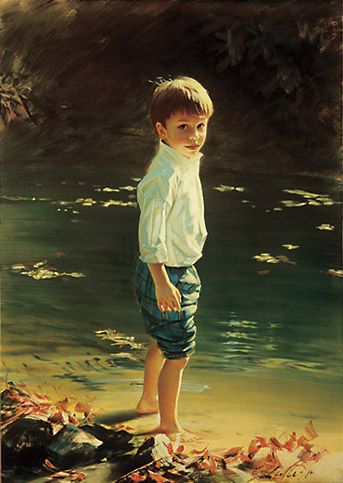 343x483 - Little Boy Painting