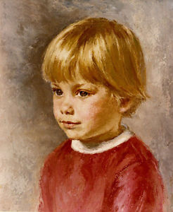 246x300 Dream Art Hand Painted Oil Painting Portrait - Little Boy Painting