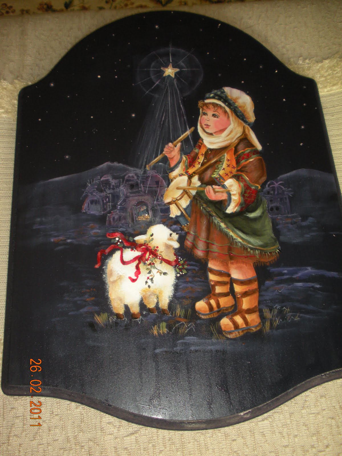 1200x1600 Jennifer Atkinson's Folkart Decorative Painting Affair Plaque - Little Drummer Boy Painting