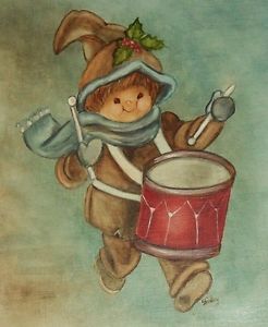 246x300 Little Drummer Boy Christmas Story Oil Painting Folk Art Winter - Little Drummer Boy Painting