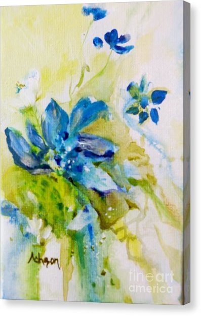 397x622 Little Flowers In My Garden Painting By Donna Acheson Juillet - Little Flower Painting