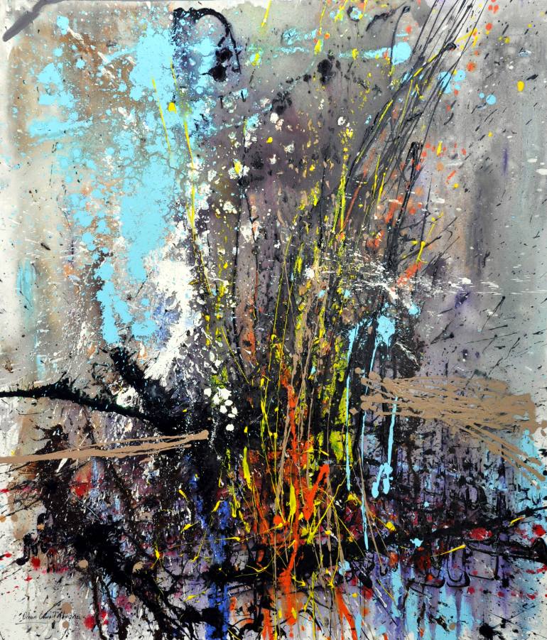 770x901 Saatchi Art Raw Fallen Little Flower Painting By Orhan Cebrailoglu - Little Flower Painting