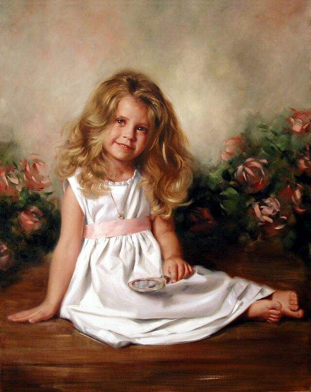 640x806 Leah Overbey - Little Girl Painting