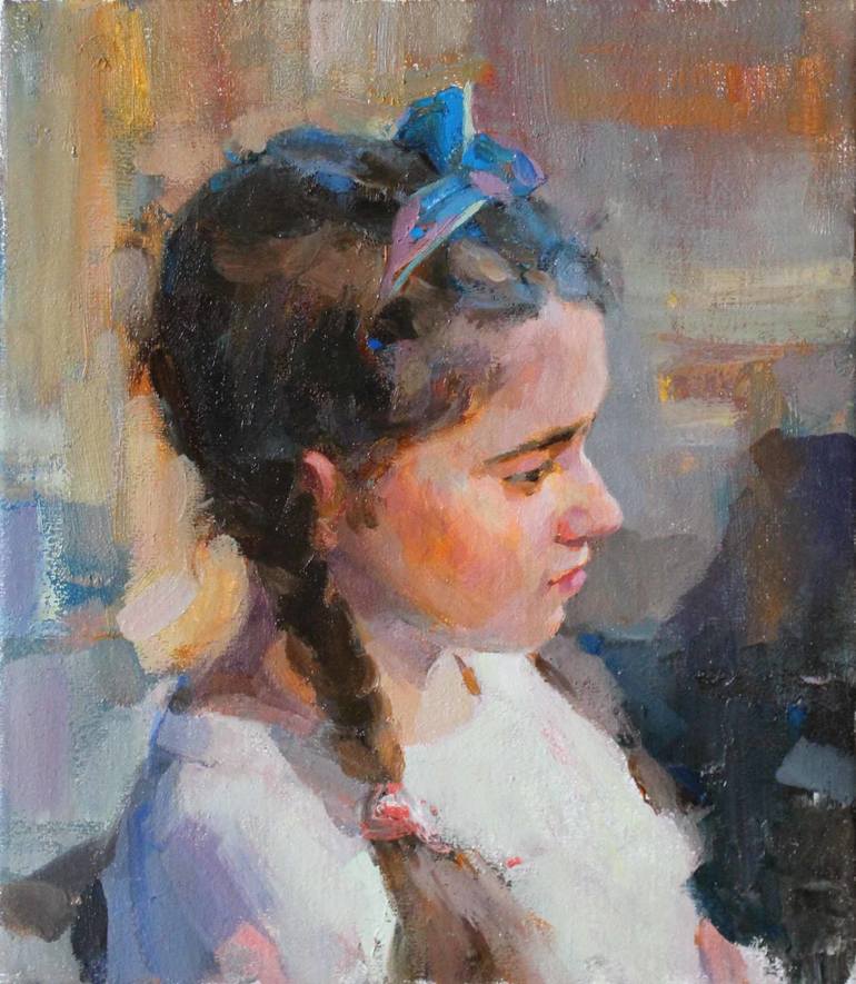 770x885 Saatchi Art Little Girl Painting By Vadym Suvorov - Little Girl Painting
