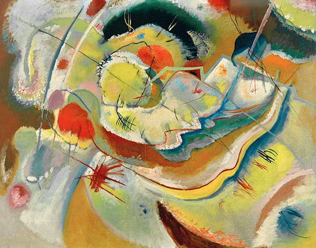 650x511 Wassily Kandinsky Little Painting With Yellow, 1914 - Little Painting