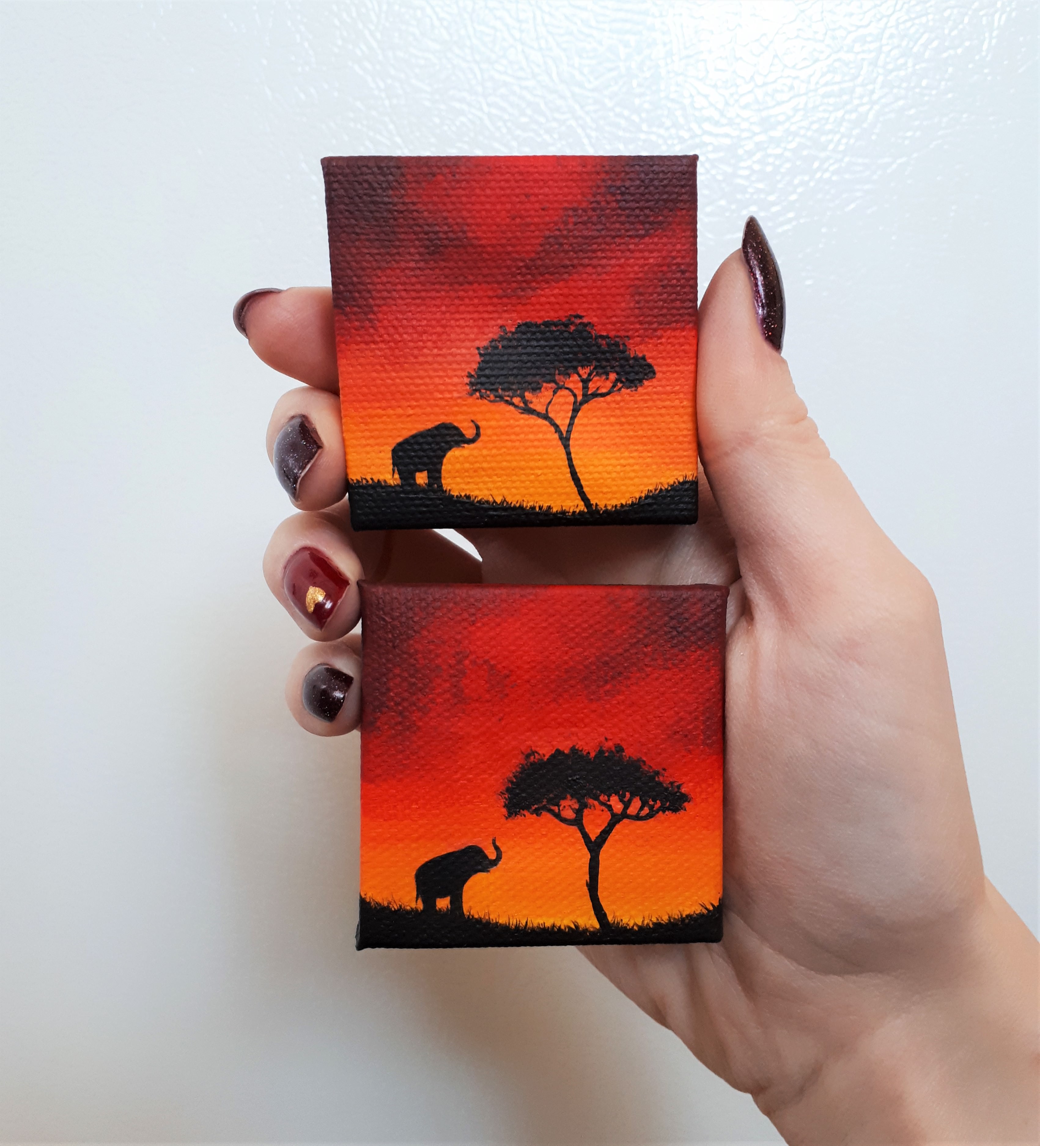 3402x3750 A Couple Little Elephant Paintings - Little Painting