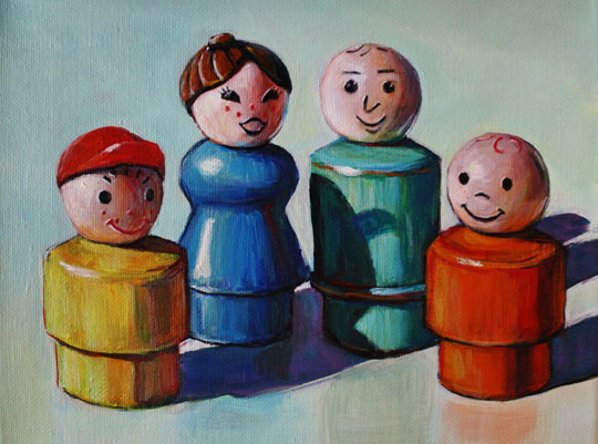 540x401 Little People Your Toy Portrait - Little People Painting