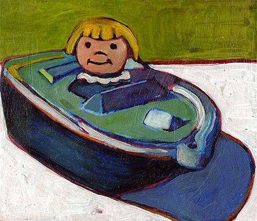 500x430 Vintage Fisher Price Painting By Meredith Steele!! Modern Kiddo - Little People Painting