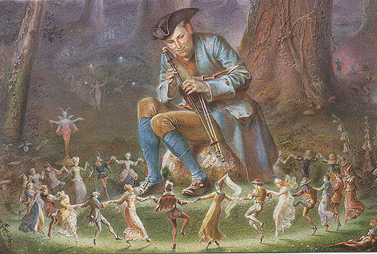 531x358 Bagpipe Paintings - Little People Painting