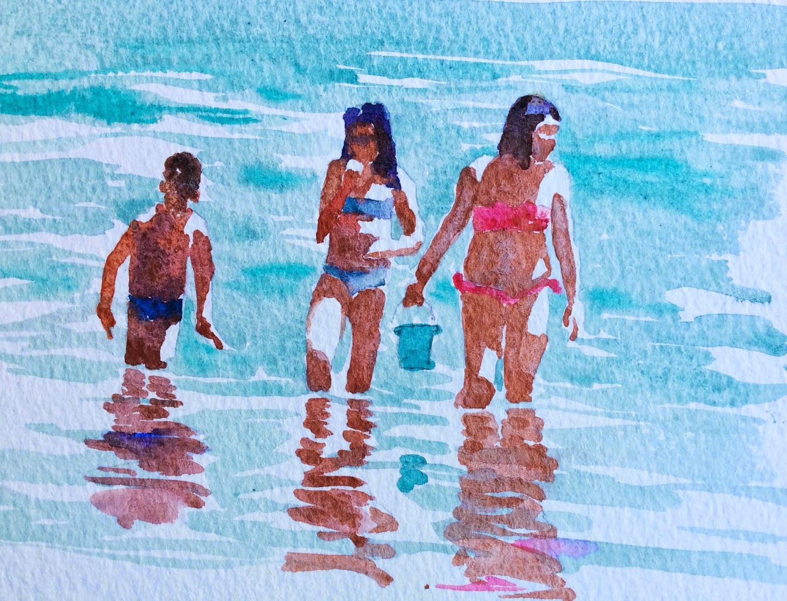 1600x1223 Fiona Peart, As I Was Saying Painting In Sorrento - Little People Painting