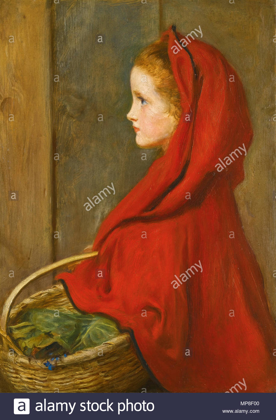 916x1390 English Red Riding Hood English Painting Of The Artist'S - Little Red Riding Hood Painting