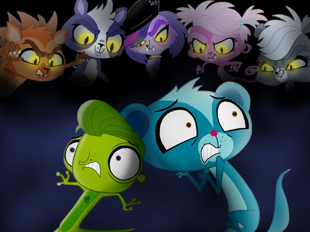 1033x774 Littlest Pet Shop They'Ve Been Wolf I Fied! By Justsomepainter11 - Littlest Pet Shop Painting