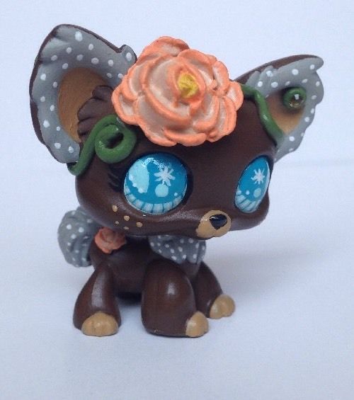500x565 Littlest Pet Shop Dog Brown Beauty Pup Lps Custom Hand Painted - Littlest Pet Shop Painting