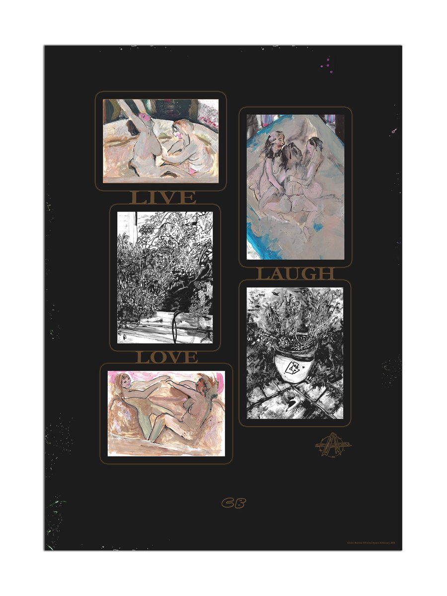 900x1200 Live, Laugh, Love A1 Poster Claire Barrow - Live Laugh Love Painting