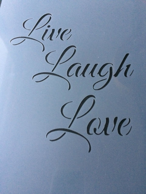 480x640 Live Laugh Love Valentine Day A4 Mylar Reusable Stencil Airbrush - Live Laugh Love Painting