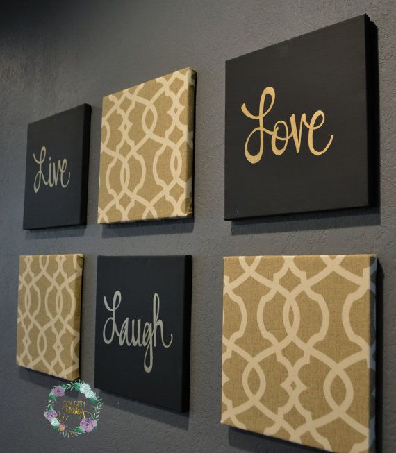 570x653 Live Laugh Love Wall Art Pack Of 6 Canvas Wall By Goldenpaisley - Live Laugh Love Painting