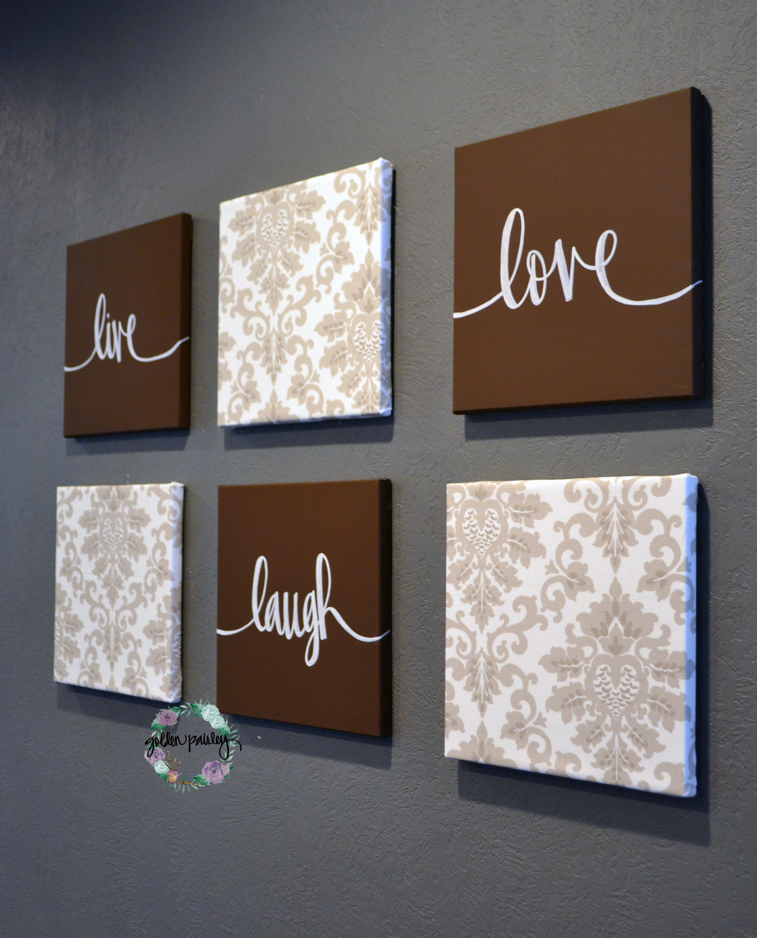 2416x2996 Brown Beige Live Laugh Love Set - Live Laugh Love Painting