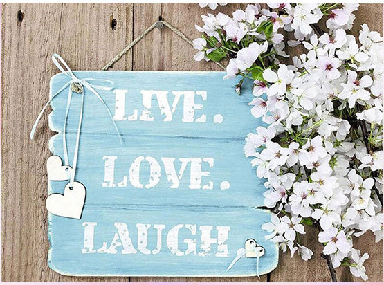 555x412 Live Love Laugh Diamond Painting Embroidery Kit 5d Diamond - Live Love Laugh Painting