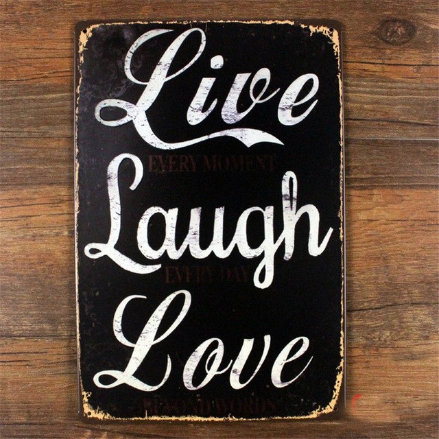 640x640 Metal Home Decor About Live Laugh Love Tin Signs Vintage - Live Love Laugh Painting
