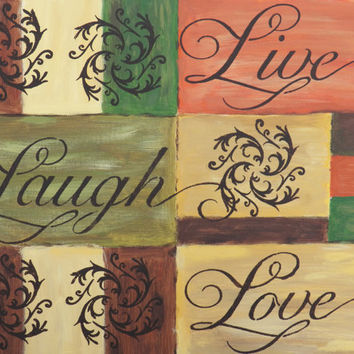 354x354 Best Teen Canvas Art Products On Wanelo - Live Love Laugh Painting