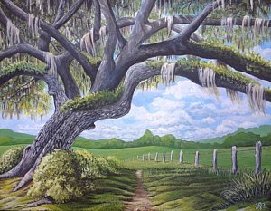 300x233 Live Oak Trees Paintings Fine Art America - Live Oak Painting