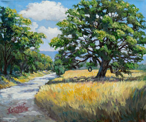 300x250 California Live Oak Painting By Joseph Carragher - Live Oak Painting