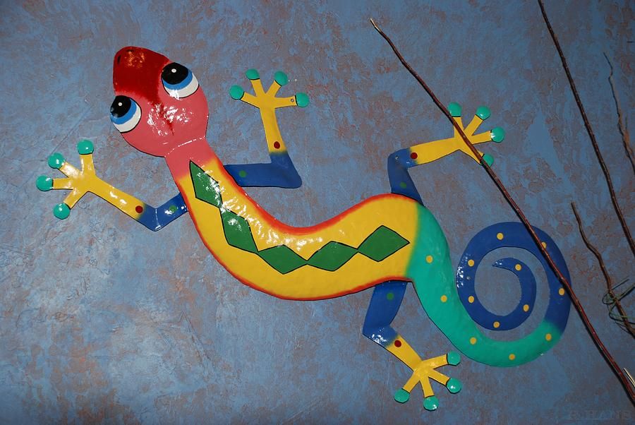 900x602 Acrylic Paintings Of Lizards Painted Lizard Photograph - Lizard Painting