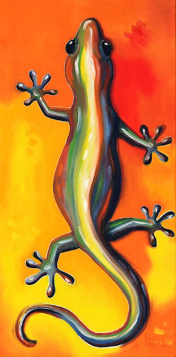 Lizard Painting at PaintingValley.com | Explore collection of Lizard ...