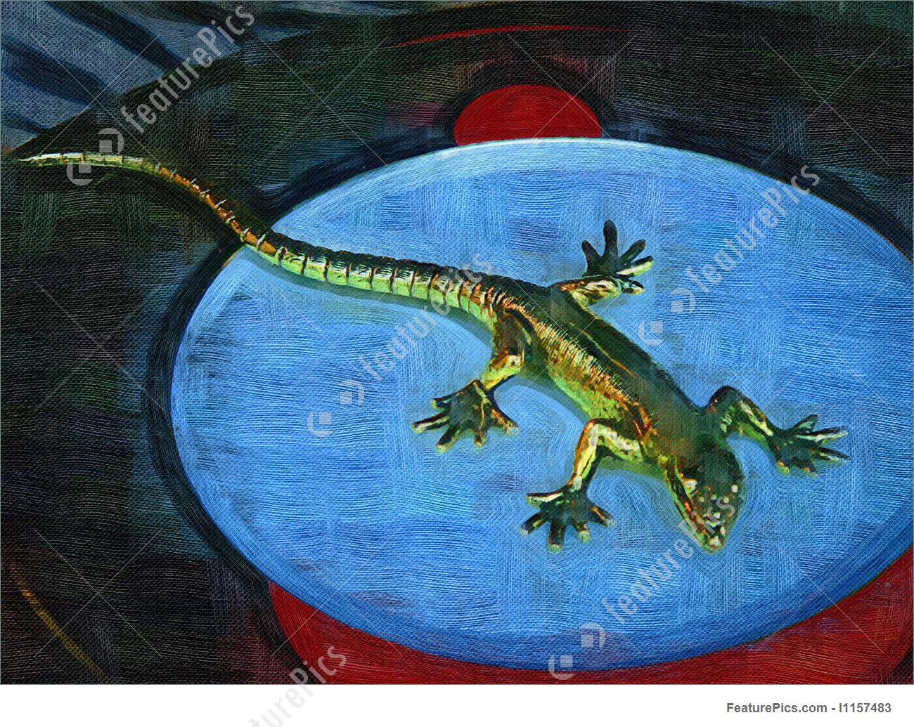 1300x1035 Illustration Of Lizard Painting - Lizard Painting