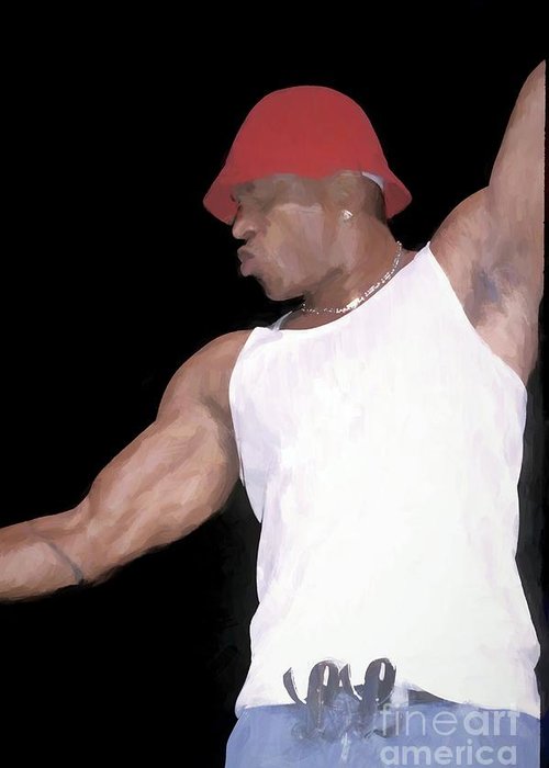 500x700 Ll Cool J Painting Greeting Card For Sale By Concert Photos - Ll Cool J Painting