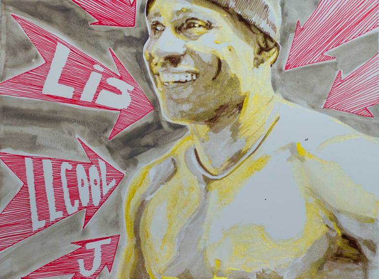770x568 Saatchi Art L Is For Ll Cool J Painting By Libby Allen Augustine - Ll Cool J Painting