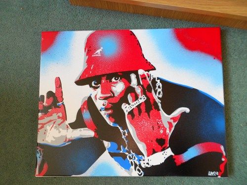 500x375 Painting Of Ll Cool J,bad As Hell,stencils Amp Spraypaints On Canvas - Ll Cool J Painting