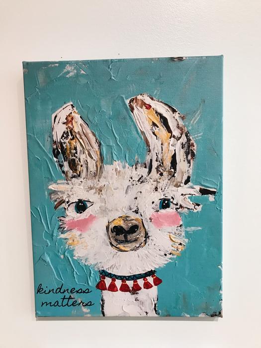 525x700 Llama Painting Needle And Grain - Llama Painting