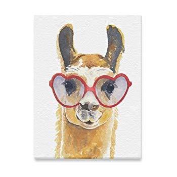 350x350 Fathersmothersgrandmagrandpa Gifts Presents Cute - Llama Painting